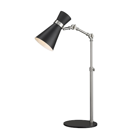 Z-Lite Soriano 1 Light Table Lamp, Matte Black 728TL-MB-BN
